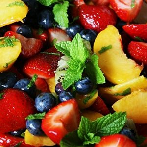 Minty Pasta & Fruit Salad