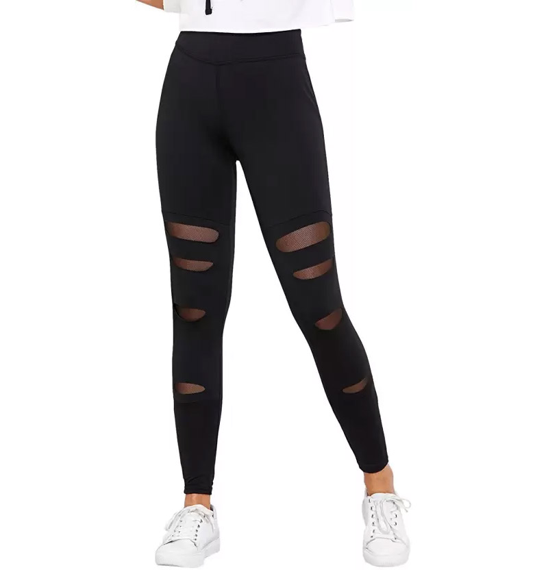 Buy BLINKIN Black Criss Cross Half Translucent Yoga and Gym Leggings Tights  for Women  Girls Online at desertcartINDIA