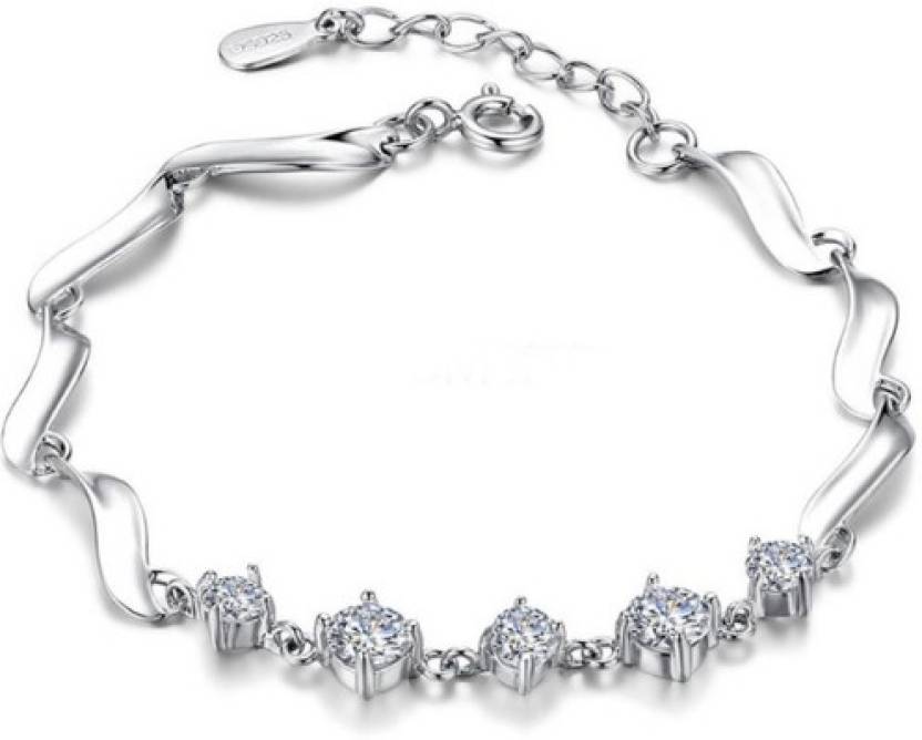 Buy Yellow Chimes Crystals from Swarovski Silver Toned Crystal Bracelet at  Rs2375 online  Jewellery online