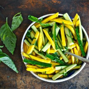 Mango Cucumber Salad with Cayenne Dressing and Lime Basil